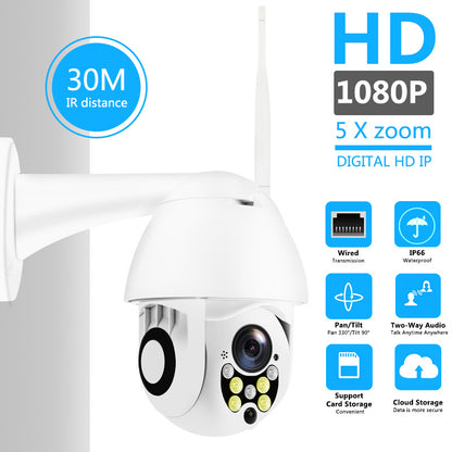 1080P Outdoor WiFi Security Camera with Pan Tilt and Night Vision