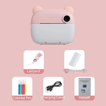 Kids Instant Print Camera with Dual Lens and Photo Printing