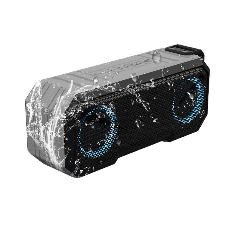 Waterproof Bluetooth Speaker with LED Lights & Built-in Power Bank