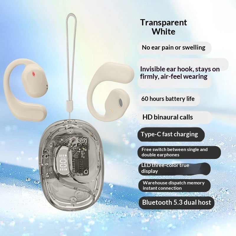 AI Translation Sports Bluetooth Earbuds with LED Display