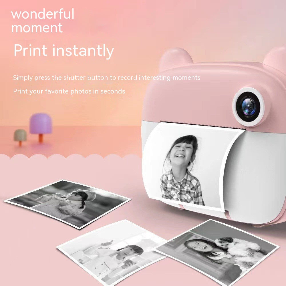 Kids Instant Print Camera with Dual Lens and Photo Printing