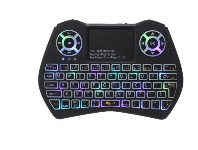 Mini Wireless RGB Keyboard with Touchpad for Smart TV and PC