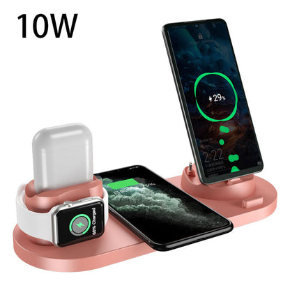 Fast 6 in 1 Wireless Charger Dock for iPhone Apple Watch AirPods