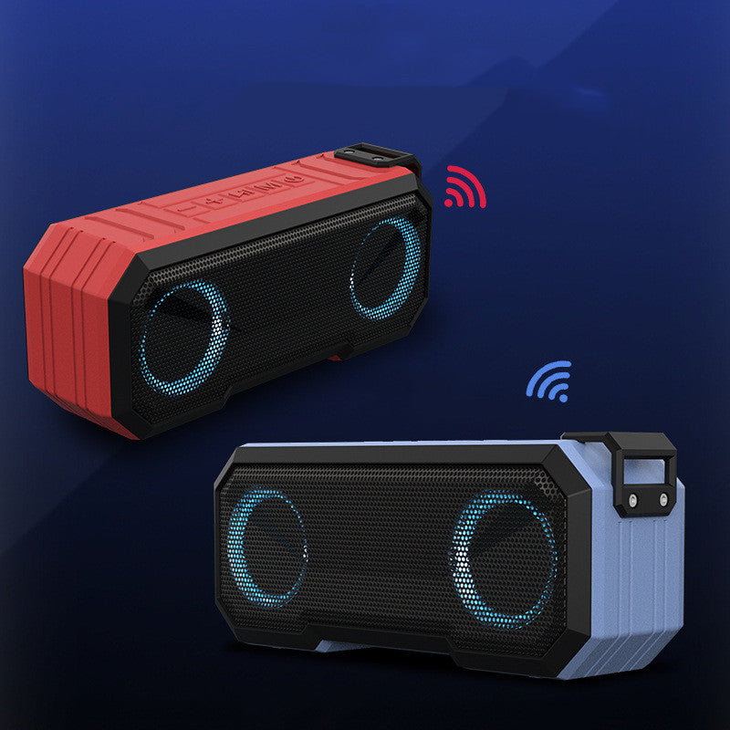 Waterproof Bluetooth Speaker with LED Lights & Built-in Power Bank