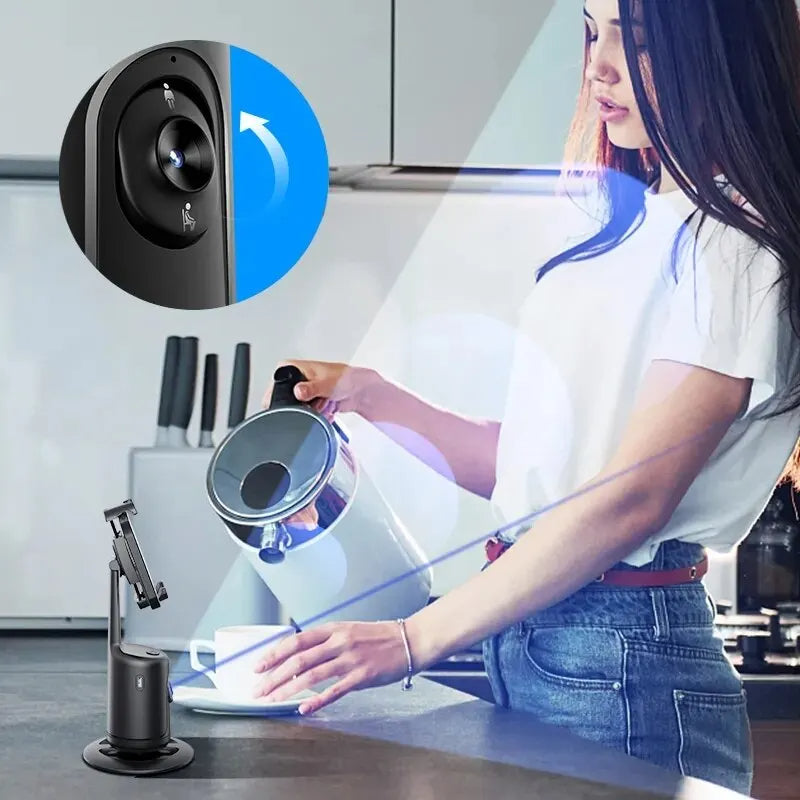 360° AI Auto Face Tracking Phone Holder 360° Gimbal Stand
