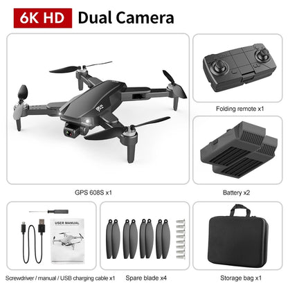 GPS Drone with HD Dual Camera and Remote Control