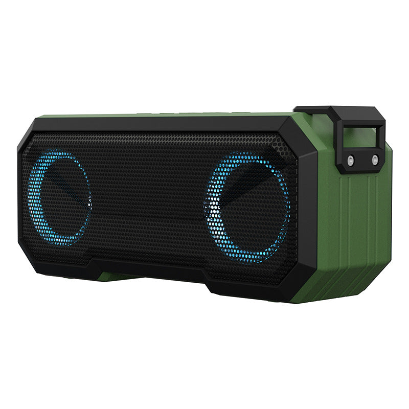 Waterproof Bluetooth Speaker with LED Lights & Built-in Power Bank