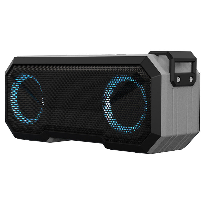 Waterproof Bluetooth Speaker with LED Lights & Built-in Power Bank