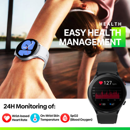 Bluetooth Smart Watch with Heart Rate and Blood Oxygen Monitor