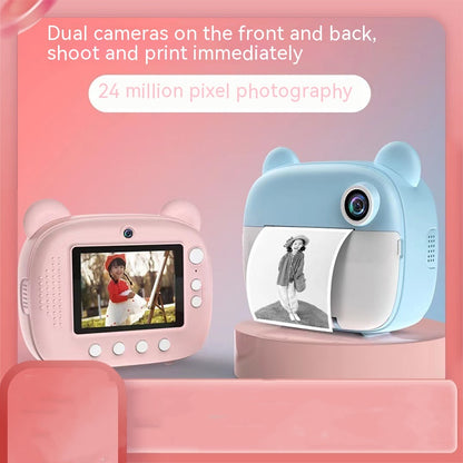 Kids Instant Print Camera with Dual Lens and Photo Printing