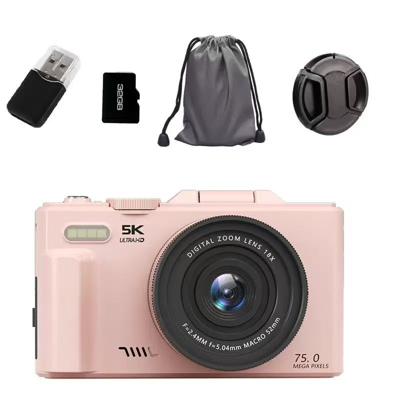 4K Digital Camera with WiFi Transfer and Flip Screen