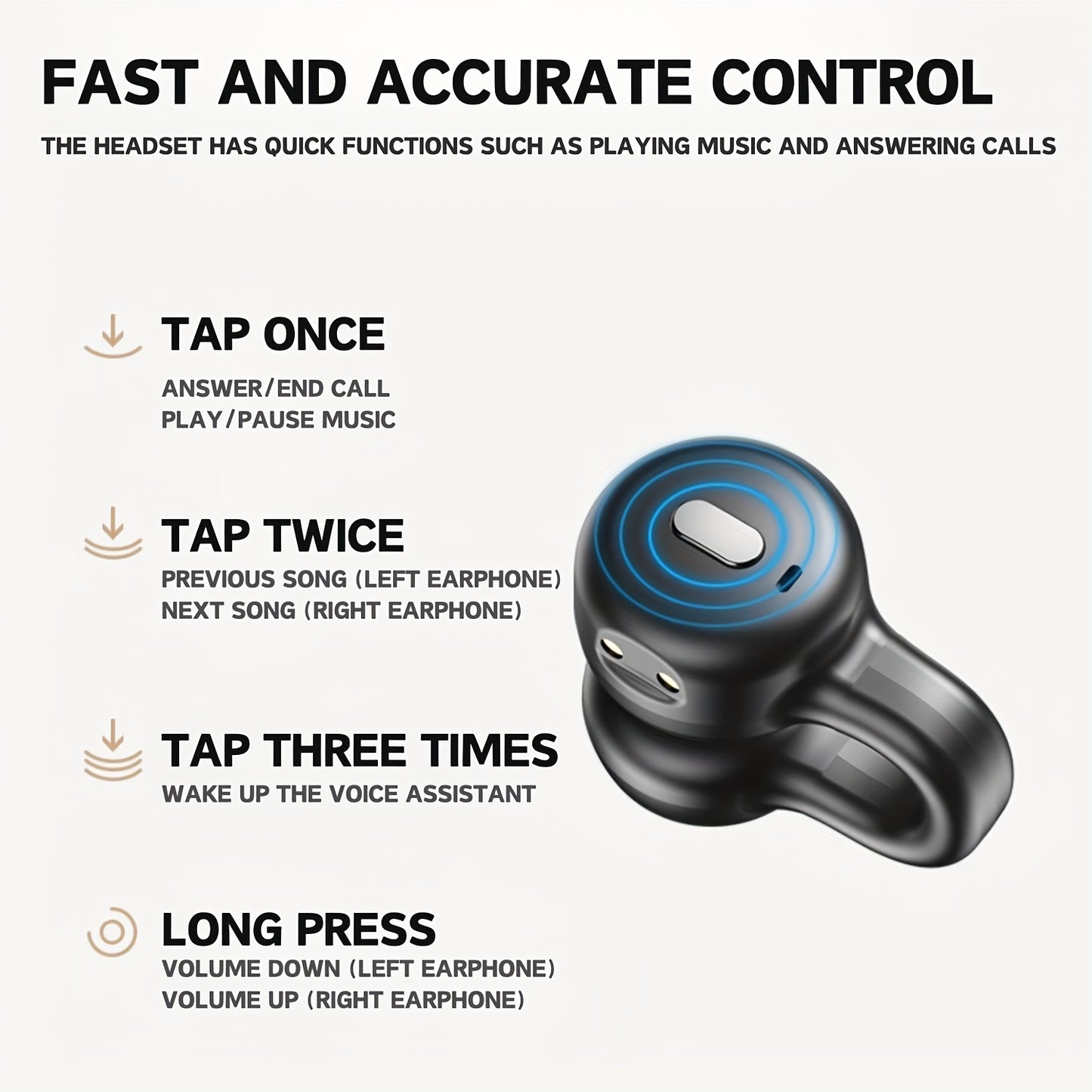 Wireless Open-Ear Clip-On Earbuds with Charging Case