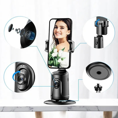360° AI Auto Face Tracking Phone Holder 360° Gimbal Stand