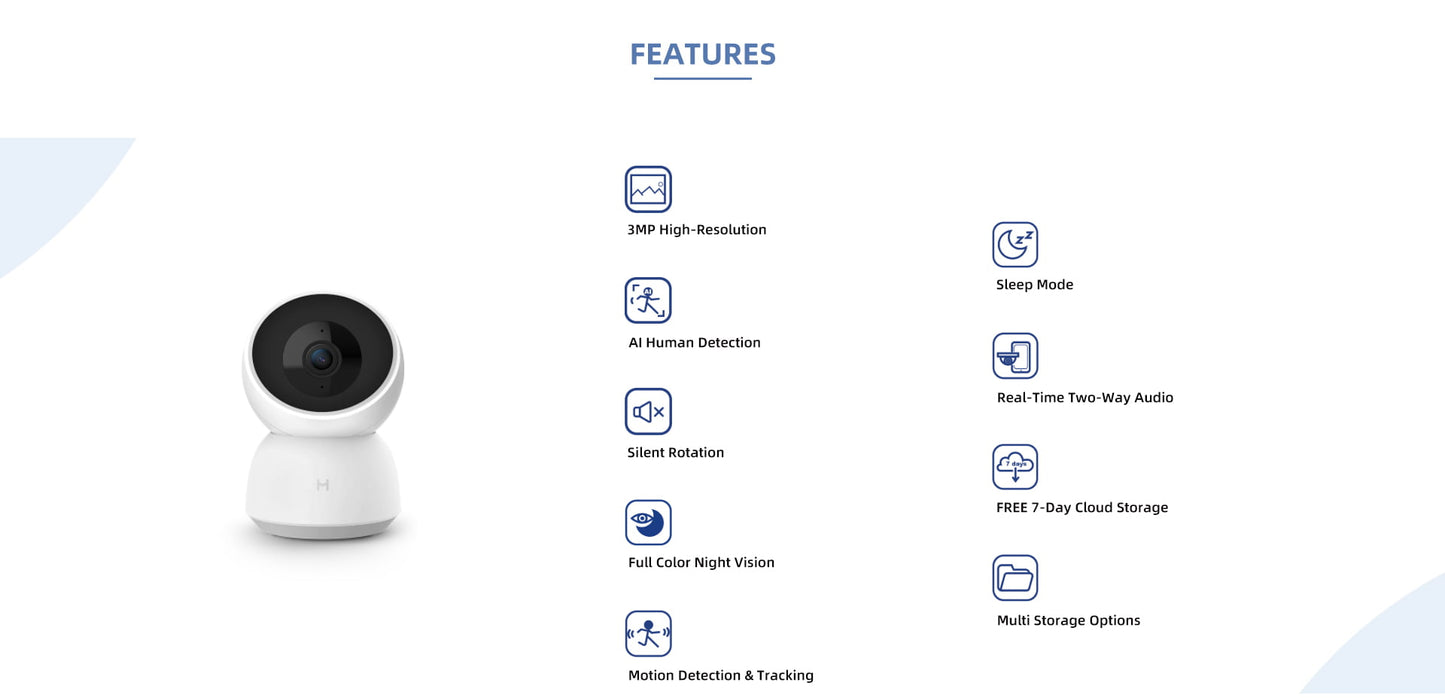 IMILAB A1 2K WiFi Home Security Camera with App Control