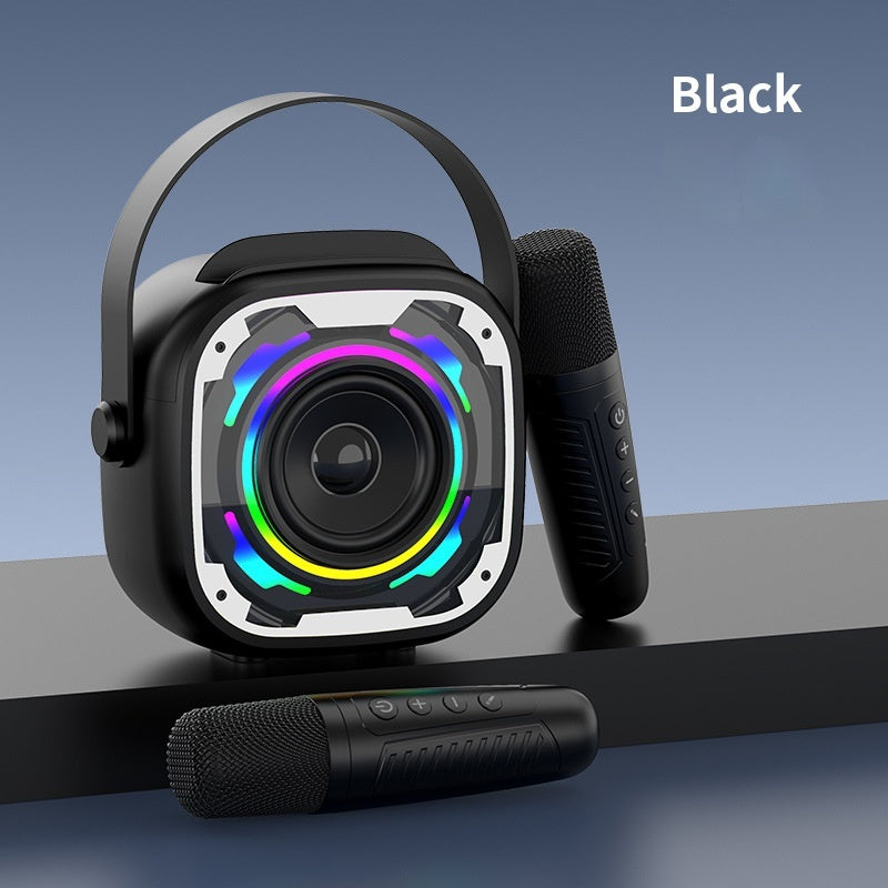 Portable Bluetooth Karaoke Speaker with Wireless Microphone & LED Light
