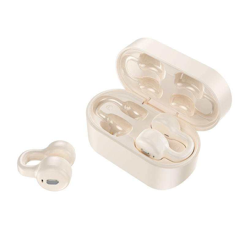Wireless Open-Ear Clip-On Earbuds with Charging Case