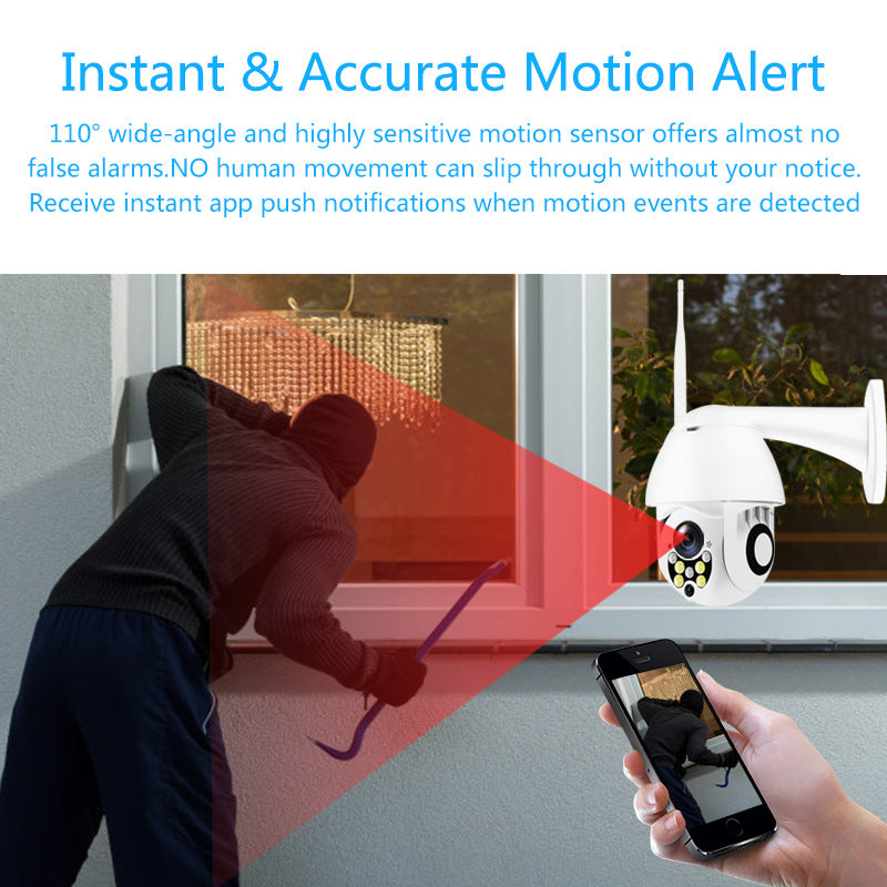 1080P Outdoor WiFi Security Camera with Pan Tilt and Night Vision