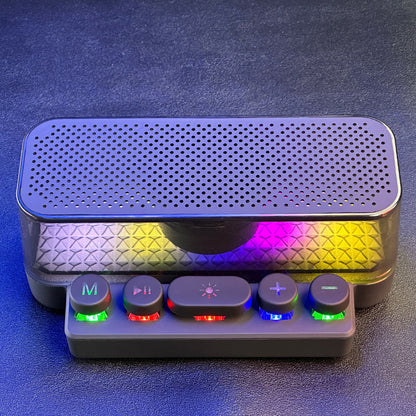 RGB Bluetooth Speaker with LED Light Wireless Desktop Music Speaker