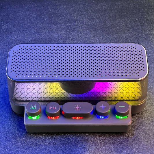 RGB Bluetooth Speaker with LED Light Wireless Desktop Music Speaker