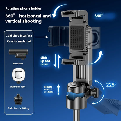 Multifunctional Mini Selfie Stick Bracket with Bluetooth Remote