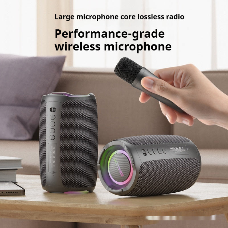 Portable Bluetooth Karaoke Speaker with Wireless Microphone
