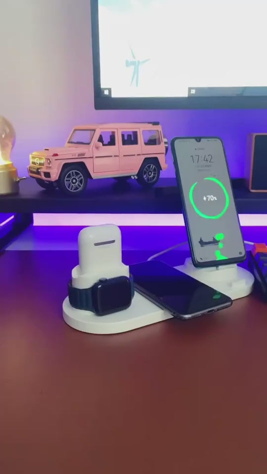 Fast 6 in 1 Wireless Charger Dock for iPhone Apple Watch AirPods